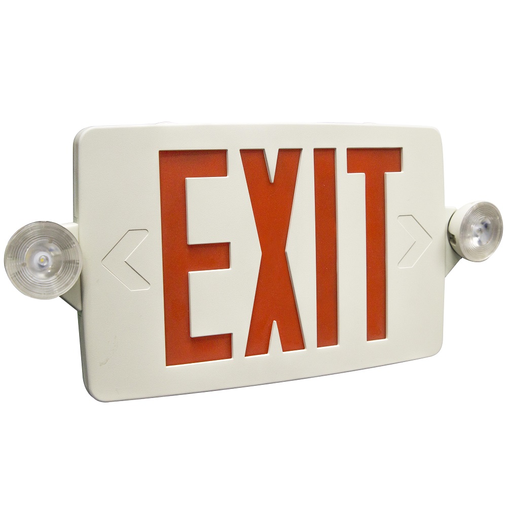 THIN ALL LED EXIT & EMERGENCY THERMOPLASTIC COMBO CTXTEU