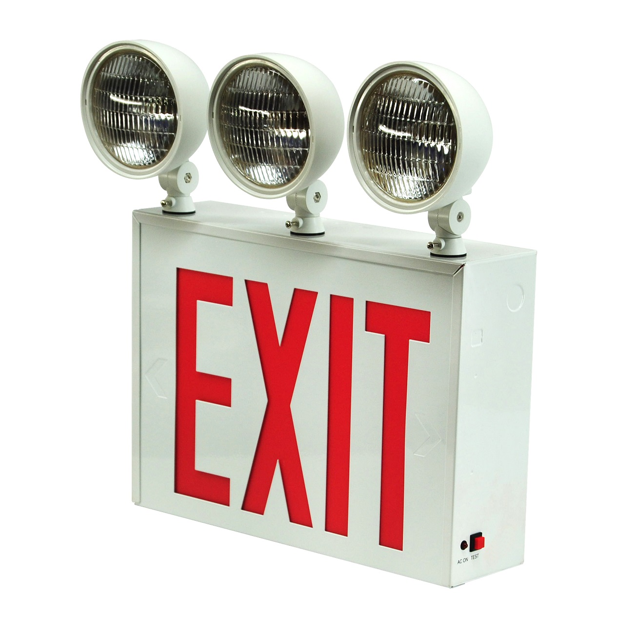 LED EXIT & INCANDESCENT EMERGENCY STEEL COMBO CNYXTE