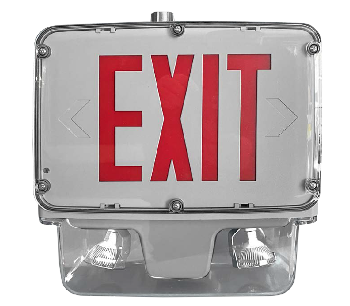 LED HAZARDOUS EXIT & EMERGENCY COMBO HLCWLEZU