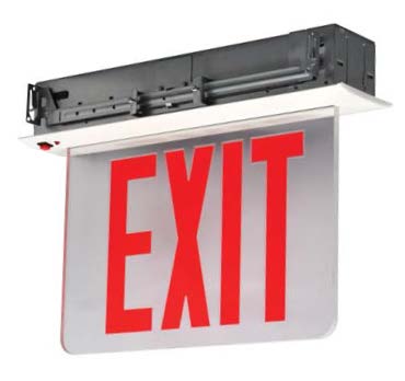 NEW YORK CITY COMPLIANT RECESSED EDGELIT ALUMINUM EXIT SIGN NYRELZXTE