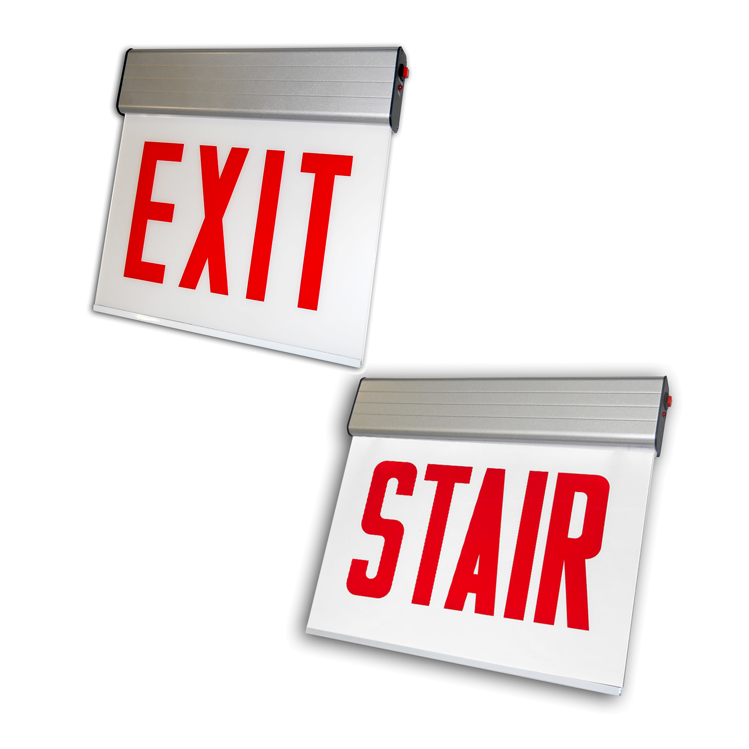 CHICAGO APPROVED EDGELIT ALUMINUM EXIT/STAIR SIGN CAELXTE
