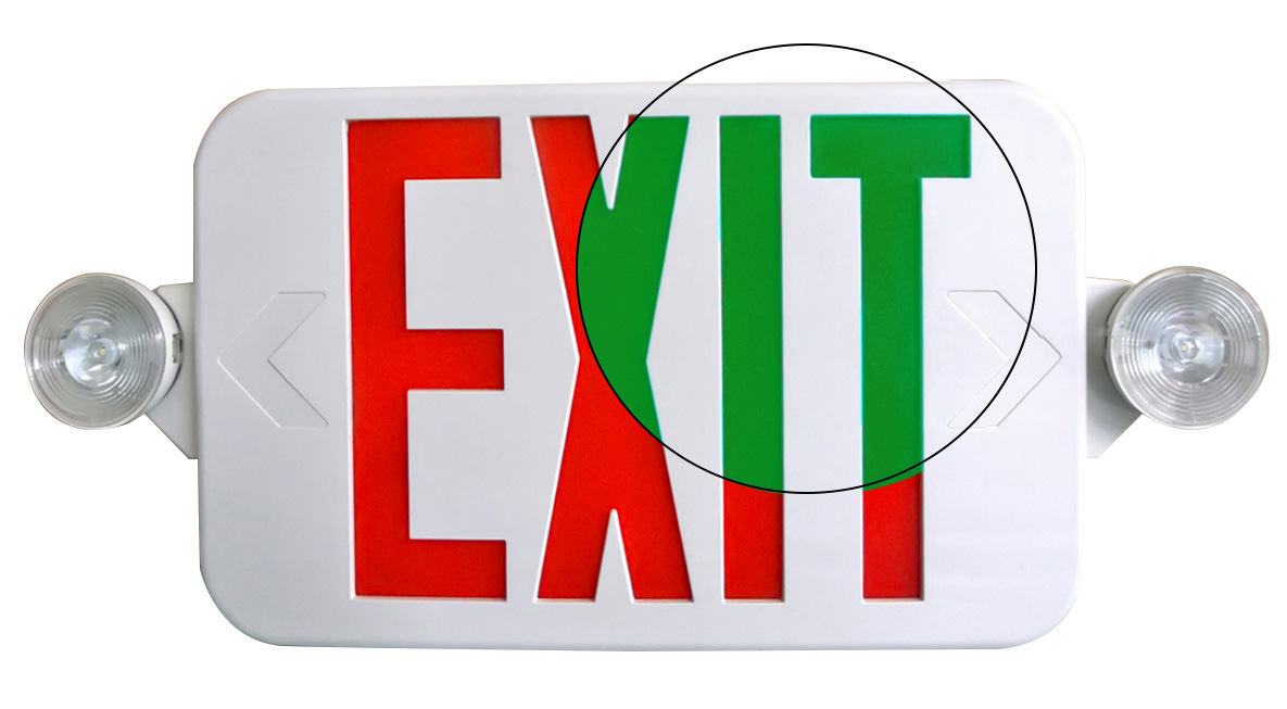 Low Profile All Led Exit & Emergency Thermoplastic Combo